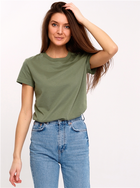 фото Футболка женская апрель 1ждфк2656001 хаки 96/164