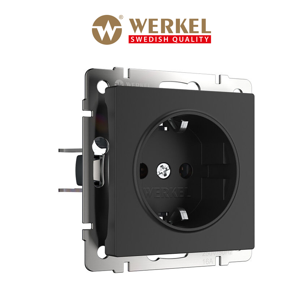 Встраиваемая розетка Werkel W1171108 черный матовый с заземлением и шторками 16 А, Розетка с заземлением и шторками
Встраиваемая розетка Werkel W1171108 черный матовый с заземлением и шторками 16 А, Розетка с заземлением и шторками