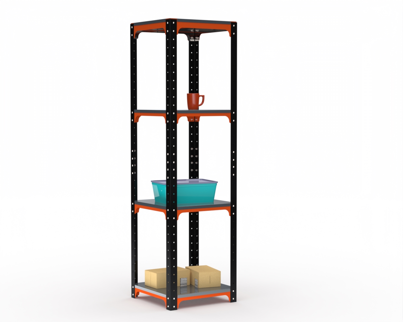 Стеллаж Metalex Kit Comfort 1800х500х500 4 полки, оранжево-чёрный, Оранжевый, Kit Comfort
Стеллаж Metalex Kit Comfort 1800х500х500 4 полки, оранжево-чёрный, Оранжевый, Kit Comfort
