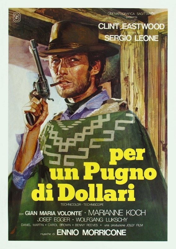 Постер к фильму "За пригоршню долларов" (Per un pugno di dollari) Оригинальный 68,6x96,5 с
Постер к фильму "За пригоршню долларов" (Per un pugno di dollari) Оригинальный 68,6x96,5 с