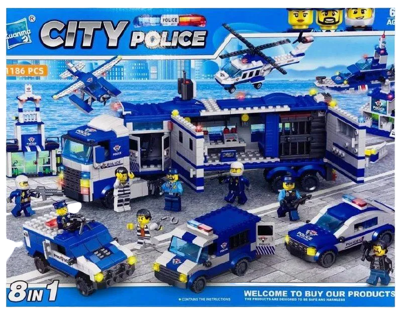 Конструктор Городская полиция, City Police, 8 в 1, для детей (Не оригинал), EK021065001350
Конструктор Городская полиция, City Police, 8 в 1, для детей (Не оригинал), EK021065001350