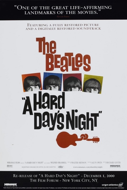 Постер к фильму "The Beatles: Вечер трудного дня" (A Hard Day's Night) Оригинальный 68,6x1
Постер к фильму "The Beatles: Вечер трудного дня" (A Hard Day's Night) Оригинальный 68,6x1