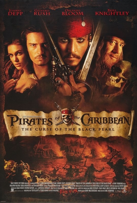 Постер к фильму "Пираты Карибского моря: Проклятие Черной жемчужины" (Pirates of the Carib
Постер к фильму "Пираты Карибского моря: Проклятие Черной жемчужины" (Pirates of the Carib