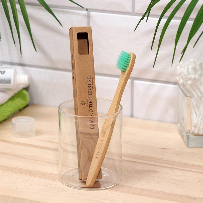 Бамбуковая зубная щётка Biocase, мини, зелёная
Бамбуковая зубная щётка Biocase, мини, зелёная