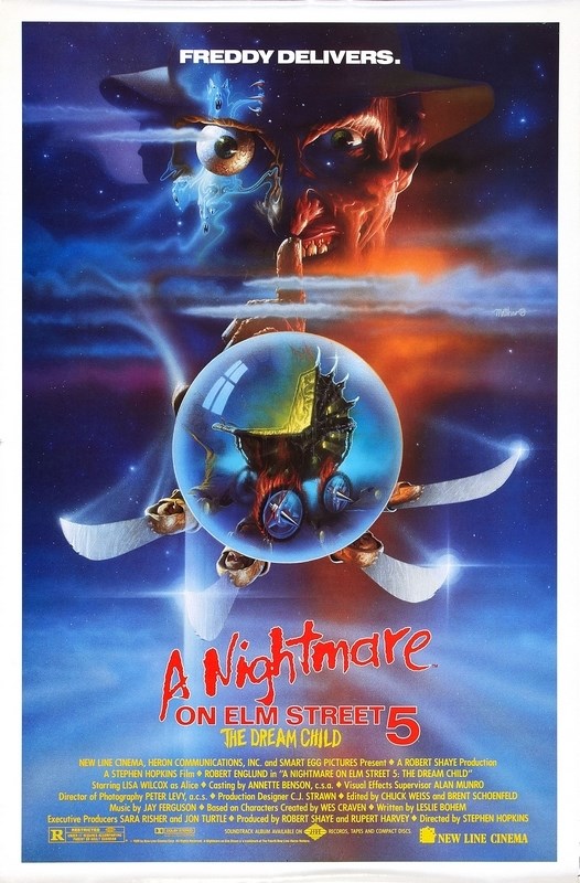 Постер к фильму "Кошмар на улице Вязов 5: Дитя сна" (A Nightmare on Elm Street The Dream C
Постер к фильму "Кошмар на улице Вязов 5: Дитя сна" (A Nightmare on Elm Street The Dream C