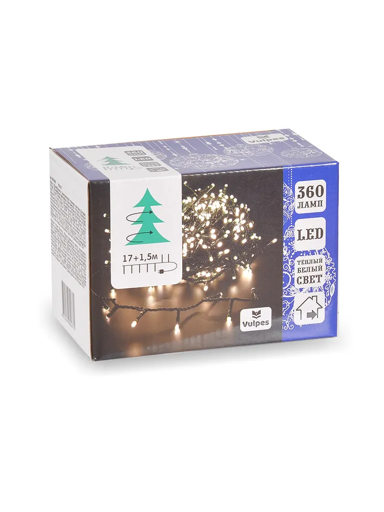 Световая гирлянда новогодняя Vulpes нить VUL19 20 м белый теплый, нить
Световая гирлянда новогодняя Vulpes нить VUL19 20 м белый теплый, нить