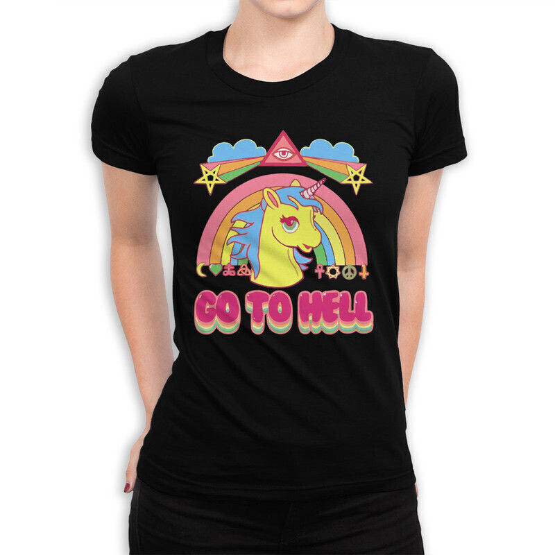 Футболка женская Dream Shirts Единорог - Go to Hell 10003261 черная S, Единорог - Go to Hell 10003261
Футболка женская Dream Shirts Единорог - Go to Hell 10003261 черная S, Единорог - Go to Hell 10003261
