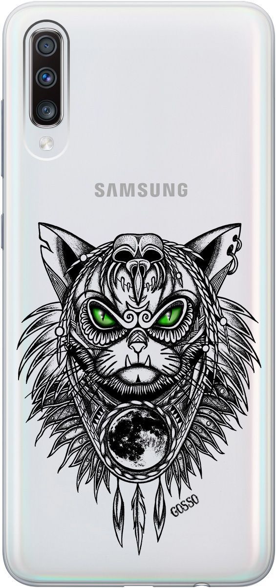 Чехол на Samsung Galaxy A70/A70s с принтом "Shaman Cat" прозрачный, Прозрачный;черный, 0
Чехол на Samsung Galaxy A70/A70s с принтом "Shaman Cat" прозрачный, Прозрачный;черный, 0