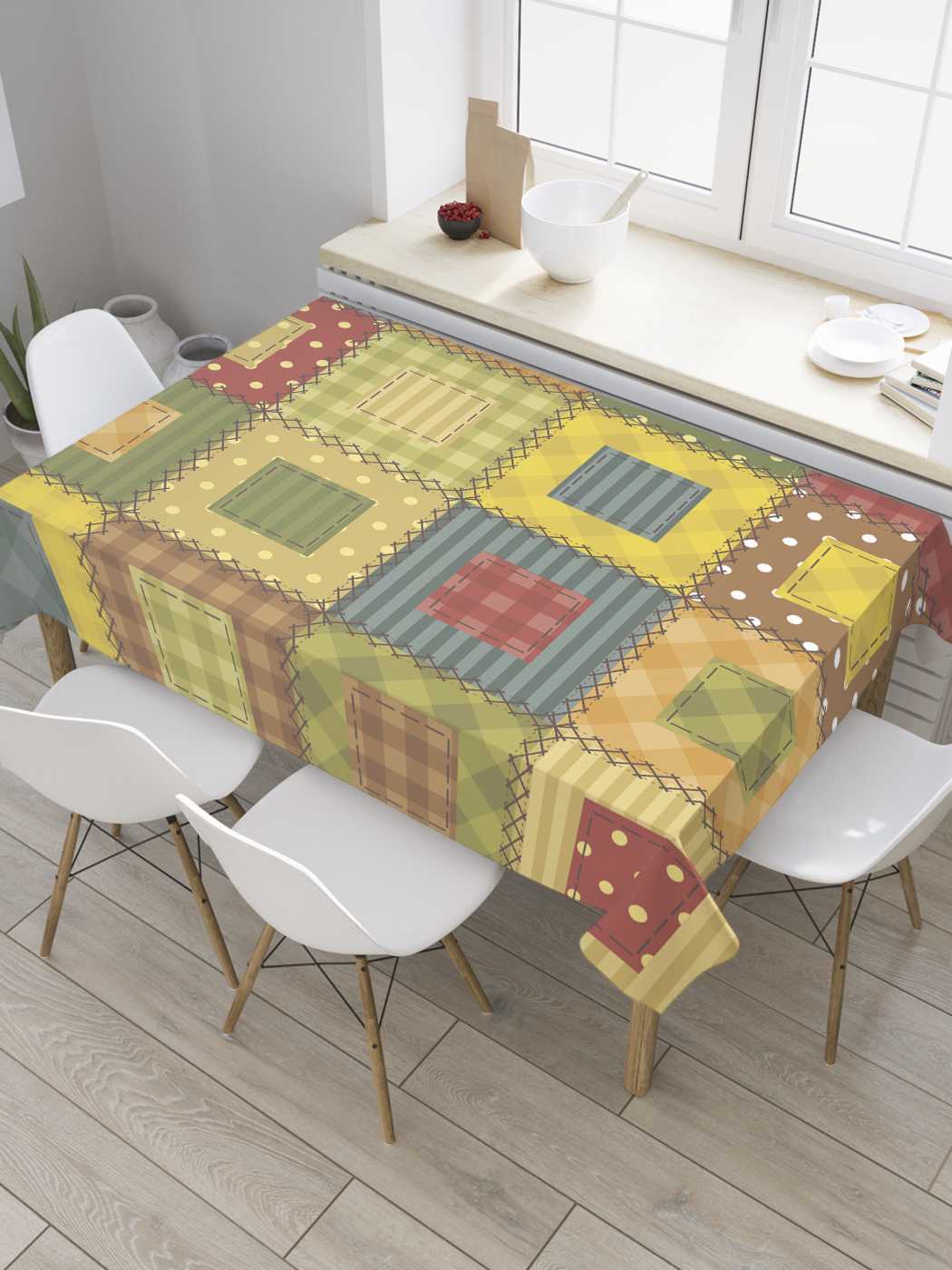 Скатерть прямоугольная JoyArty "Лоскутный плед" из оксфорда, 120x145 см, Зеленый, Лоскутный плед 
Скатерть прямоугольная JoyArty "Лоскутный плед" из оксфорда, 120x145 см, Зеленый, Лоскутный плед