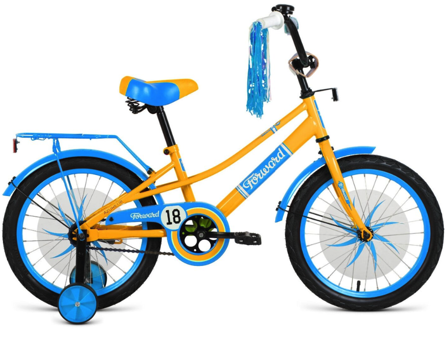 фото Велосипед 18 forward azure 2022 желтый/голубой