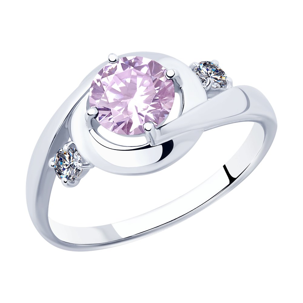 фото Кольцо из серебра с фианитом р. 19 sokolov 94012870