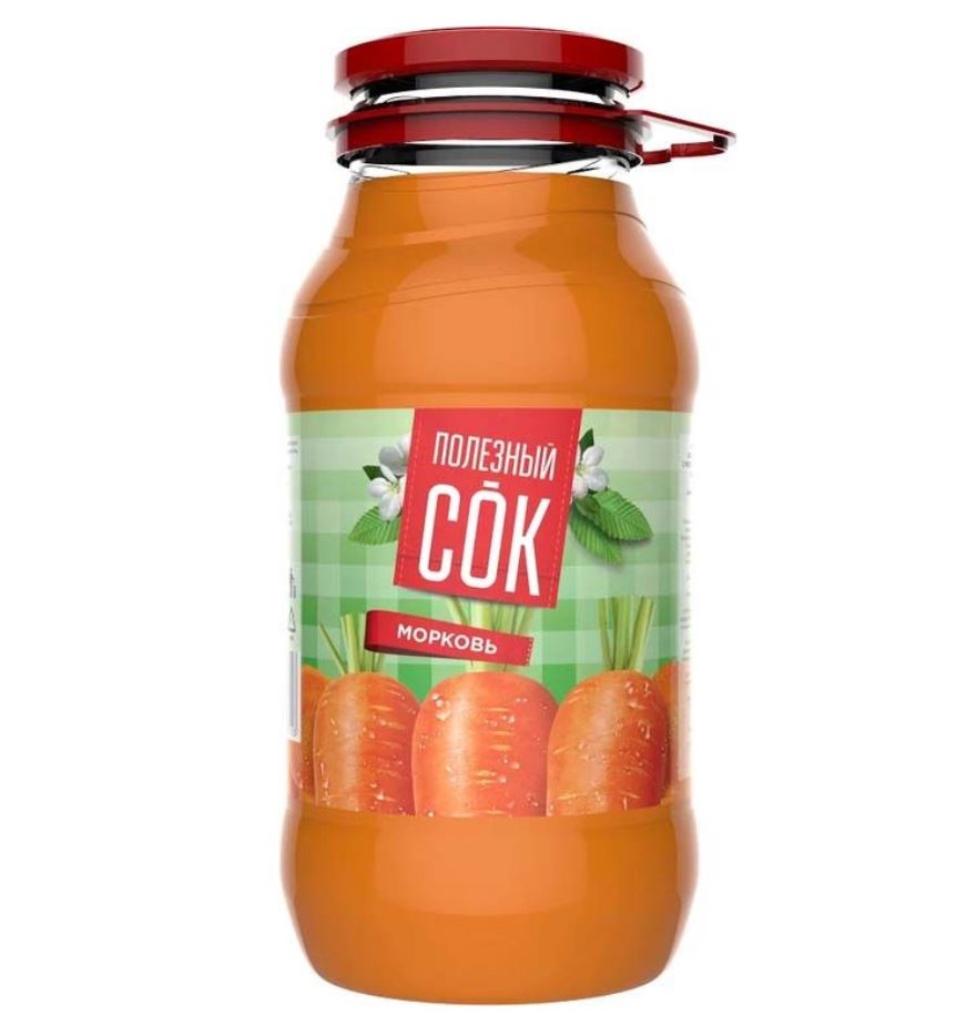 фото Сок полезный сок с мякотью морковь стекляная бутылка 1.8 л