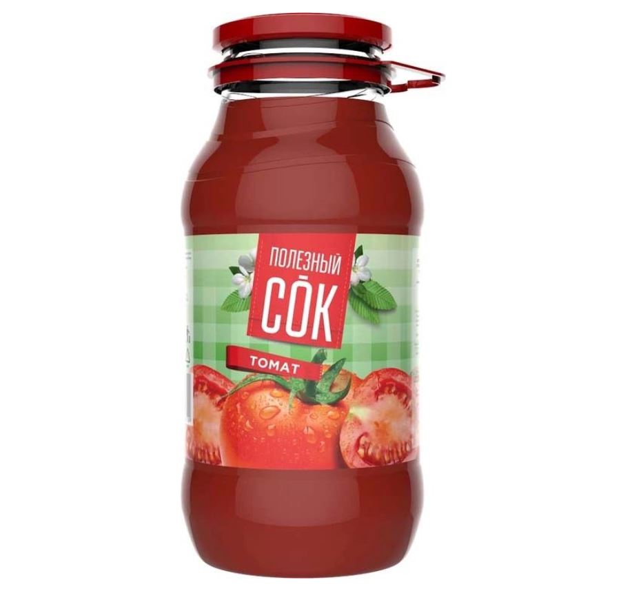 фото Сок полезный сок с мякотью томатный стекляная бутылка 1.8 л