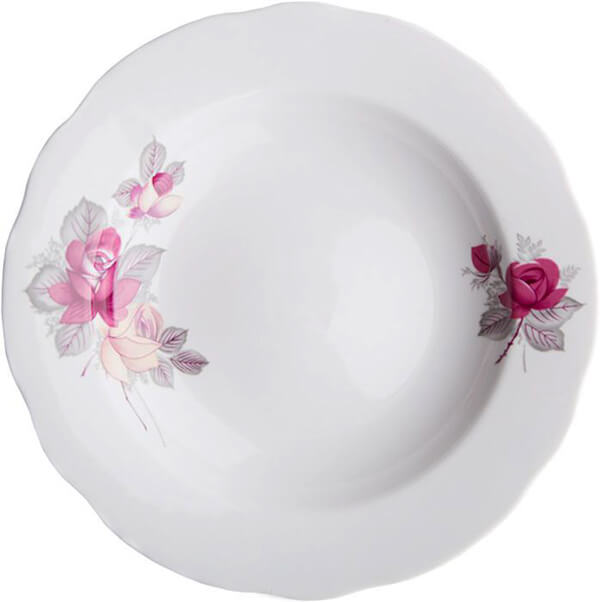 Тарелка глубокая Дулево Вырезной край Дикая роза (эконом), диаметр 240 мм., фарфор, Белый;розовый, Вырезной край 
Тарелка глубокая Дулево Вырезной край Дикая роза (эконом), диаметр 240 мм., фарфор, Белый;розовый, Вырезной край