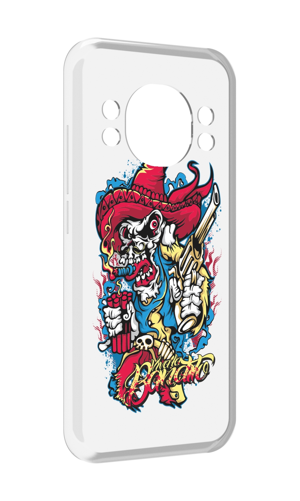 Чехол MyPads нарисованный скелет с писталетом для Doogee S98 / S98 Pro, Прозрачный, Tocco 
Чехол MyPads нарисованный скелет с писталетом для Doogee S98 / S98 Pro, Прозрачный, Tocco