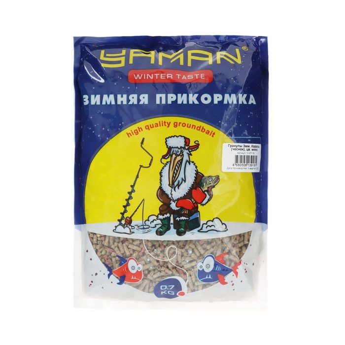 Прикормка Yaman Winter Taste Гранулы 3мм, Карась, зимняя, чеснок, цвет микс, 700 г., Разноцветный
Прикормка Yaman Winter Taste Гранулы 3мм, Карась, зимняя, чеснок, цвет микс, 700 г., Разноцветный