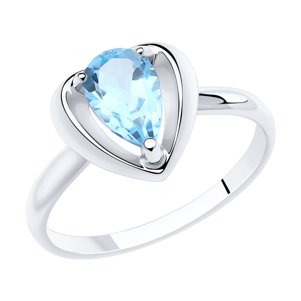 фото Кольцо из серебра с топазом р.19.5 diamant 94-310-00761-1