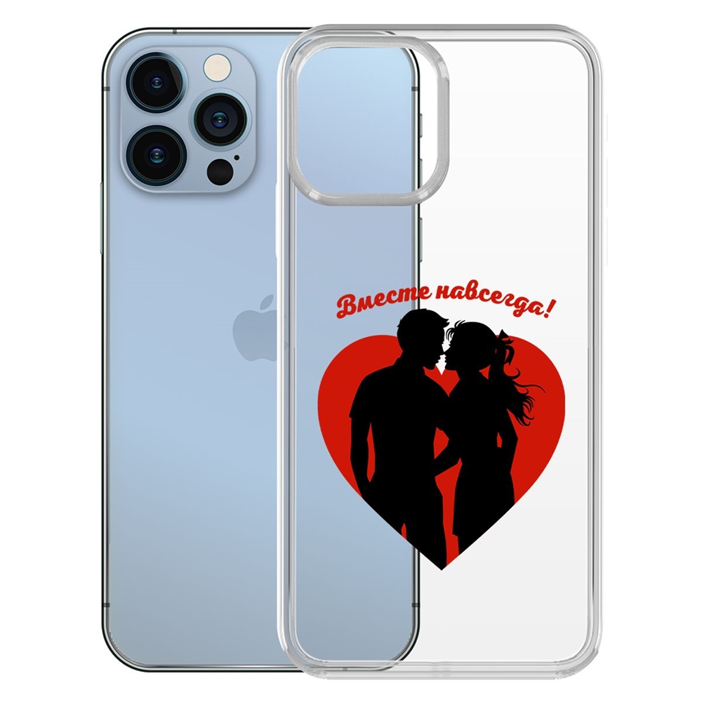 Чехол-накладка Krutoff Clear Case Вместе навсегда для iPhone 13 Pro, Прозрачный 
Чехол-накладка Krutoff Clear Case Вместе навсегда для iPhone 13 Pro, Прозрачный