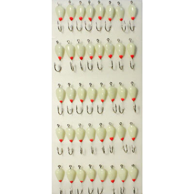 фото Мормышка фосфорная aqua №02, крючок №10 (100 штук на плойке)