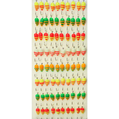 фото Мормышка фосфорная aqua №05, крючок №08 (80 штук на плойке)