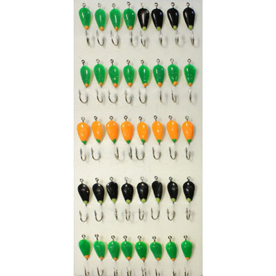 фото Мормышка фосфорная aqua №06, крючок №12 (100 штук на плойке)