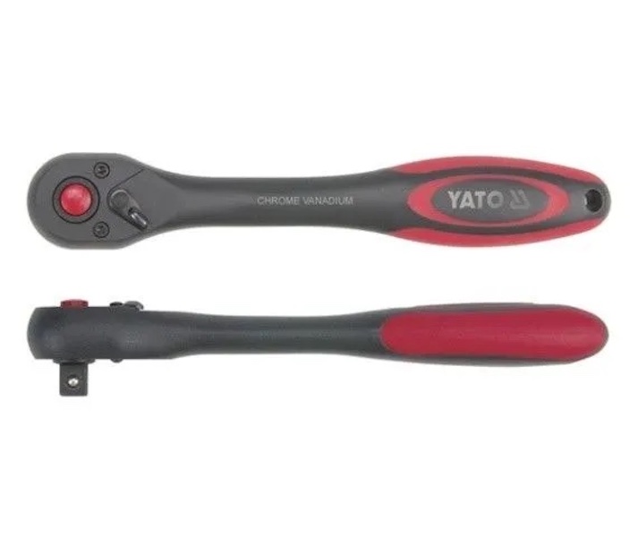 YATO Трещотка с пластмассовой ручкой 72 зуба, 3/8 inch, 202 мм, держатель для подвешивания
YATO Трещотка с пластмассовой ручкой 72 зуба, 3/8 inch, 202 мм, держатель для подвешивания
