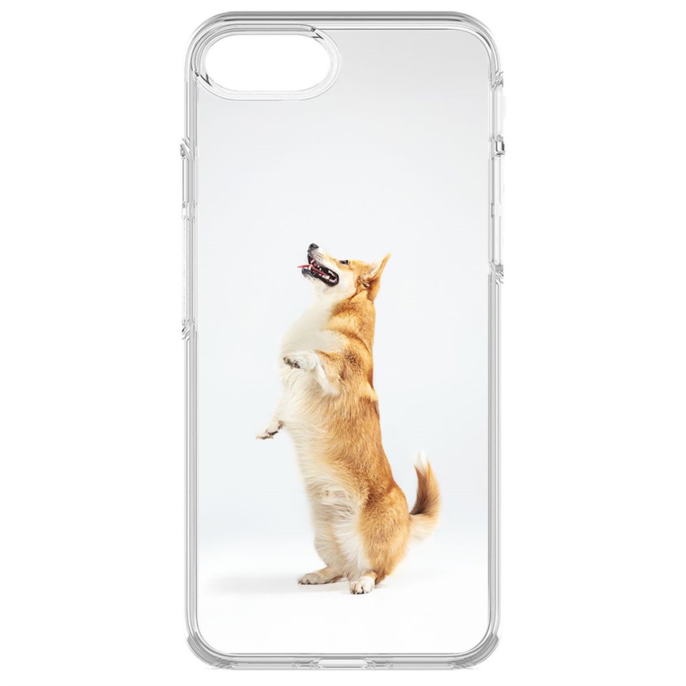 Чехол-накладка Krutoff Clear Case Корги готов служить для iPhone 7/8/SE 
Чехол-накладка Krutoff Clear Case Корги готов служить для iPhone 7/8/SE