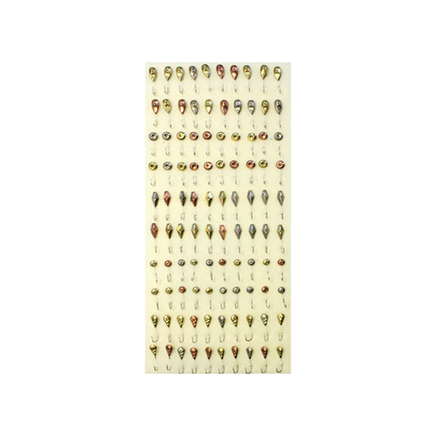 Мормышка металлическая паяная AQUA №35, крючок №08 (50 штук на плойке), Серебристый;золотистый;коричневый, 119308 
Мормышка металлическая паяная AQUA №35, крючок №08 (50 штук на плойке), Серебристый;золотистый;коричневый, 119308