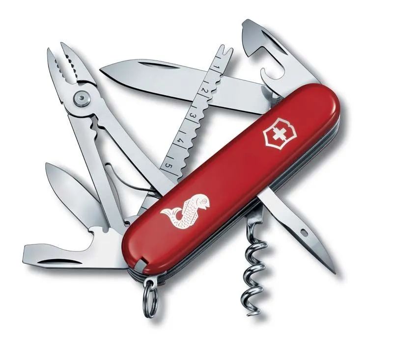 Нож перочинный Victorinox Angler (1.3653.72) 91мм 19 функций красный, Разноцветный, Angler
Нож перочинный Victorinox Angler (1.3653.72) 91мм 19 функций красный, Разноцветный, Angler