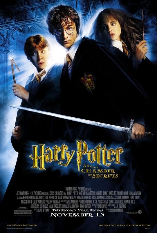 Постер к фильму "Гарри Поттер и Тайная комната" (Harry Potter and the Chamber of Secrets)
Постер к фильму "Гарри Поттер и Тайная комната" (Harry Potter and the Chamber of Secrets)