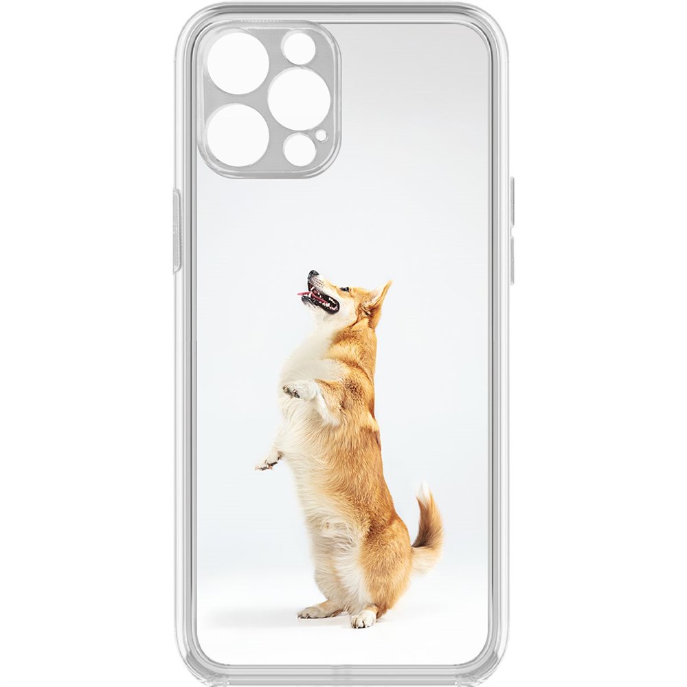 Чехол-накладка Krutoff Clear Case Корги готов служить для iPhone 12 Pro с защитой камеры, Прозрачный
Чехол-накладка Krutoff Clear Case Корги готов служить для iPhone 12 Pro с защитой камеры, Прозрачный