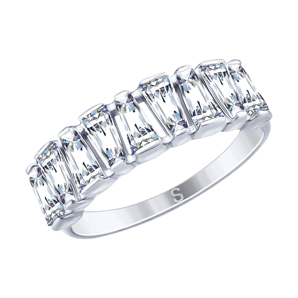 фото Кольцо из серебра с фианитом р. 17 sokolov 94012644