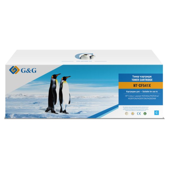 Картридж для лазерного принтера G&G GG-CF541X(NT-PH203XC-B-V4.1-UP-S1)голубой,совместимый, GG-CF541X
Картридж для лазерного принтера G&G GG-CF541X(NT-PH203XC-B-V4.1-UP-S1)голубой,совместимый, GG-CF541X