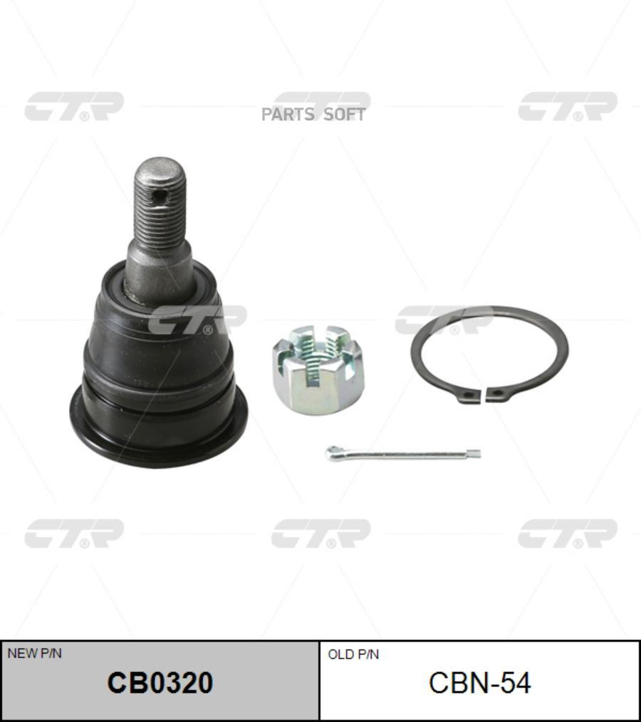 CTR Опора шаровая NISSAN MAXIMA (A32) 94-00 CEFIRO 97- перед.подв.нижн.левправ. CTR CBN-54
CTR Опора шаровая NISSAN MAXIMA (A32) 94-00 CEFIRO 97- перед.подв.нижн.левправ. CTR CBN-54