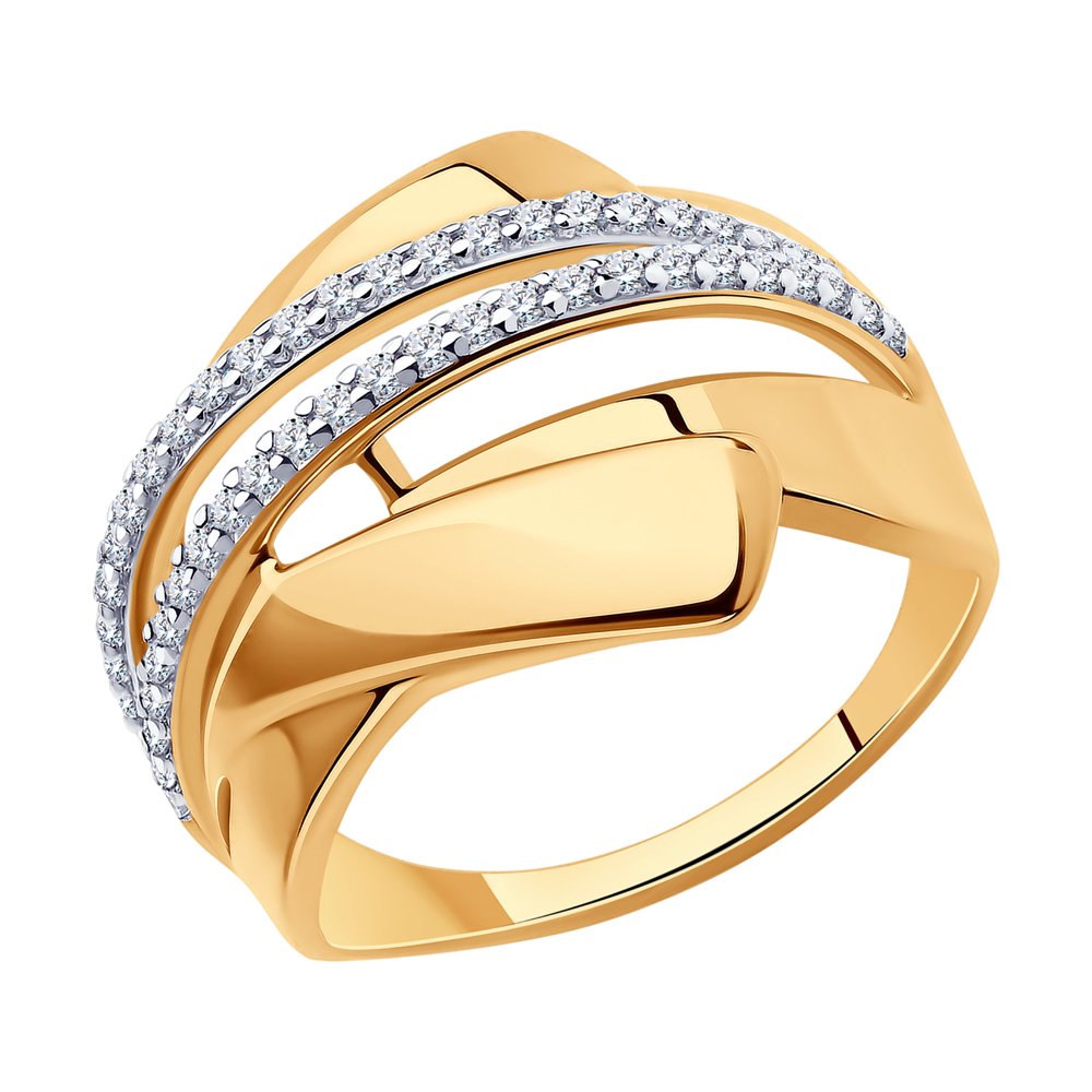 фото Кольцо из серебра с фианитом р. 20 diamant 93-110-00428-1