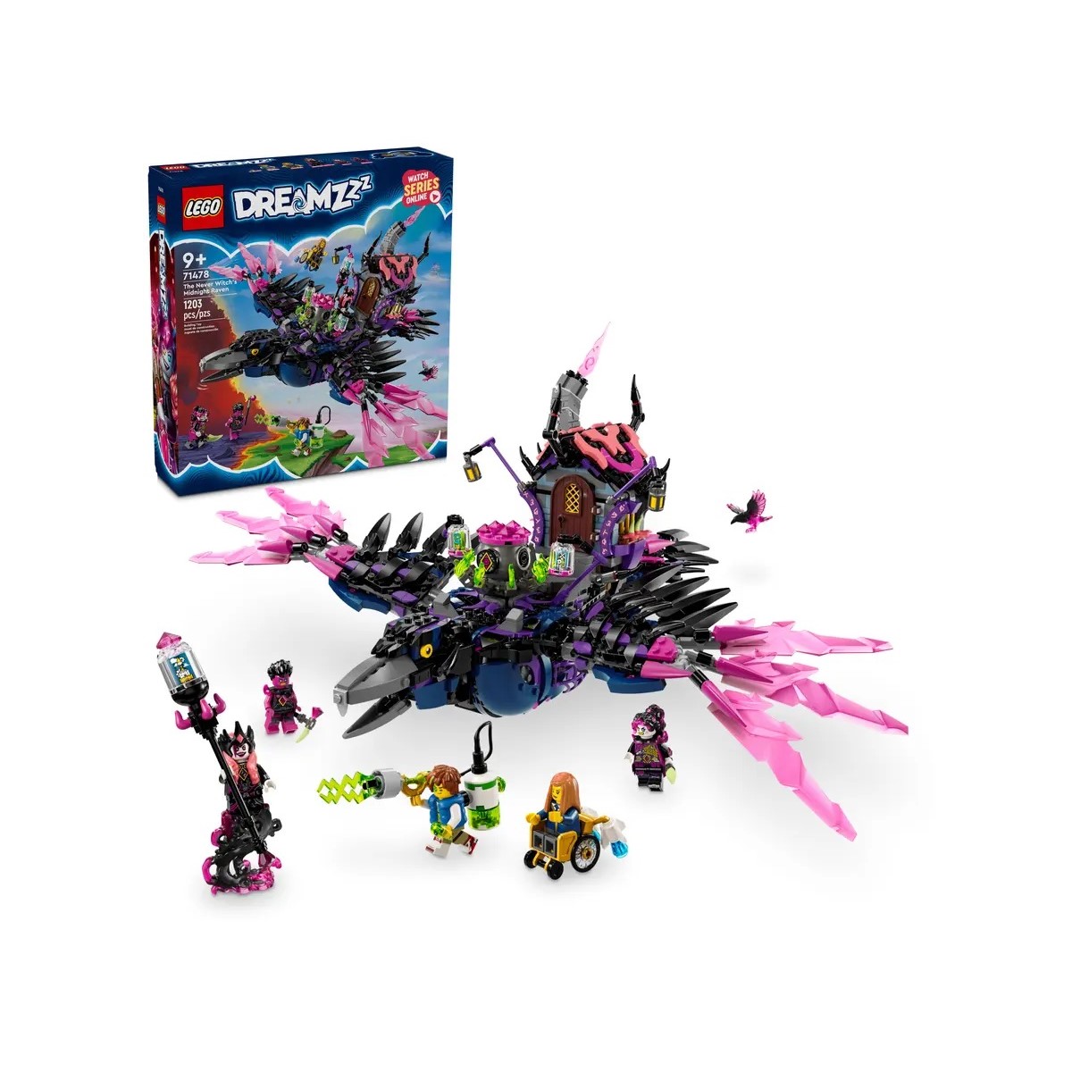 Конструктор Lego Dreamzzz The Never Witchs Midnight Raven Полуночный ворон Ведьмы 71478
Конструктор Lego Dreamzzz The Never Witchs Midnight Raven Полуночный ворон Ведьмы 71478