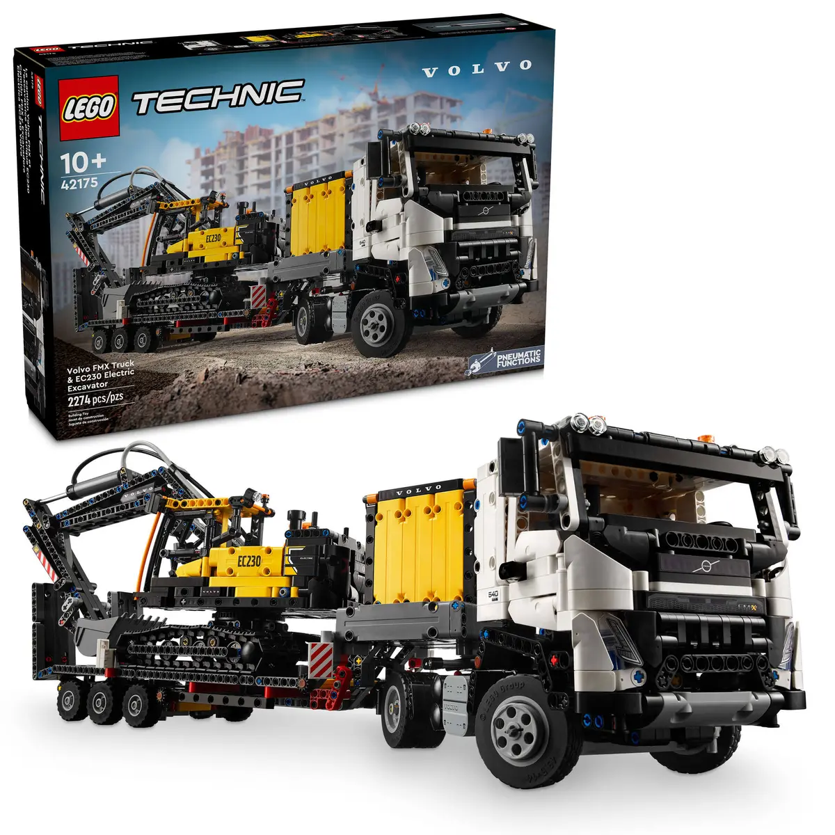 Конструктор Lego Technic Грузовик Volvo FMX Truck & электрический экскаватор EC230, 42175
Конструктор Lego Technic Грузовик Volvo FMX Truck & электрический экскаватор EC230, 42175