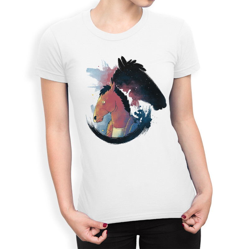 фото Футболка женская dream shirts конь боджек 999766111 белая 3xl