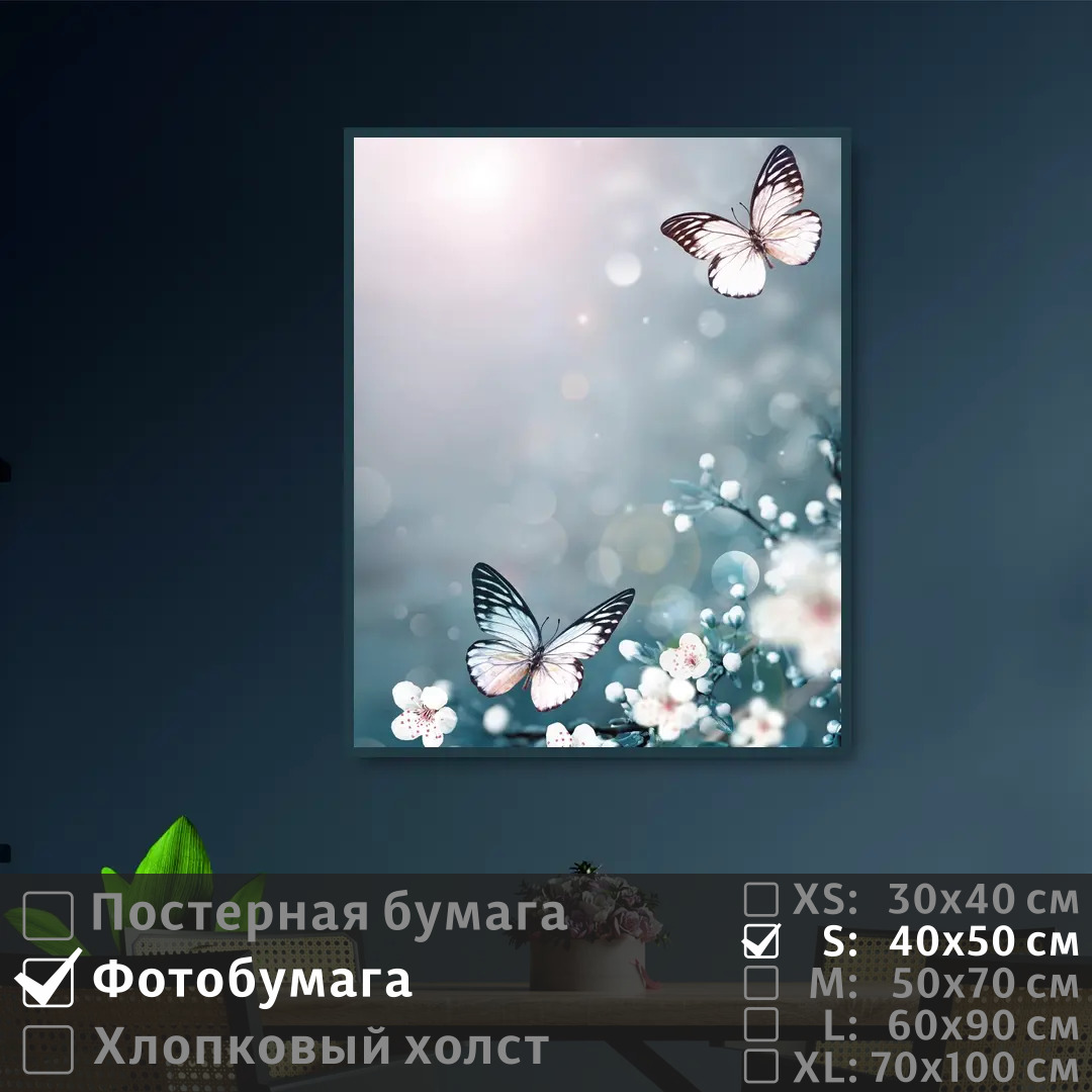 Постер на фотобумаге ПолиЦентр Бабочки и белые цветы сакуры 40х50 см, БабочкиИБелыеЦветыСакуры
Постер на фотобумаге ПолиЦентр Бабочки и белые цветы сакуры 40х50 см, БабочкиИБелыеЦветыСакуры