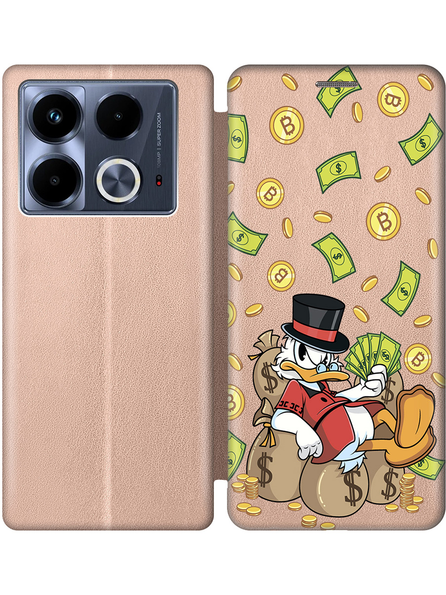 Чехол-книжка на Infinix Note 40 с принтом "Богатый Скрудж" золотой, Золотистый;прозрачный;белый;зеленый, 782626471
Чехол-книжка на Infinix Note 40 с принтом "Богатый Скрудж" золотой, Золотистый;прозрачный;белый;зеленый, 782626471