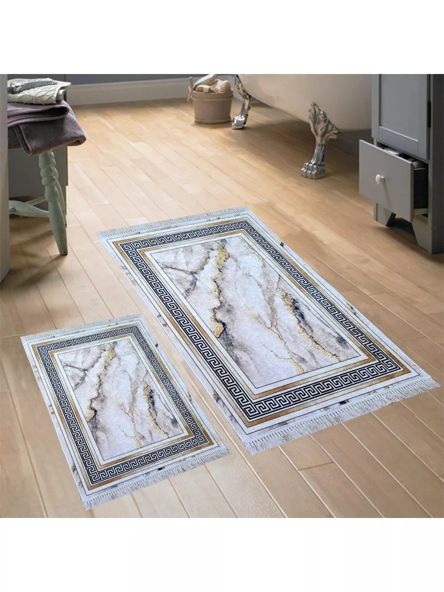 Комплект ковриков для ванной и туалета SILVER 2 шт 100/60 и 60/50 под мрамор, Коврики для санузла
Комплект ковриков для ванной и туалета SILVER 2 шт 100/60 и 60/50 под мрамор, Коврики для санузла