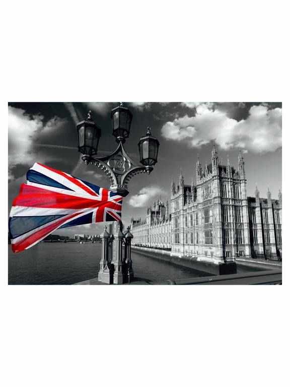 фото Картины на экокоже "ultra market" kk60x20 городская среда "англия лондон флаг"