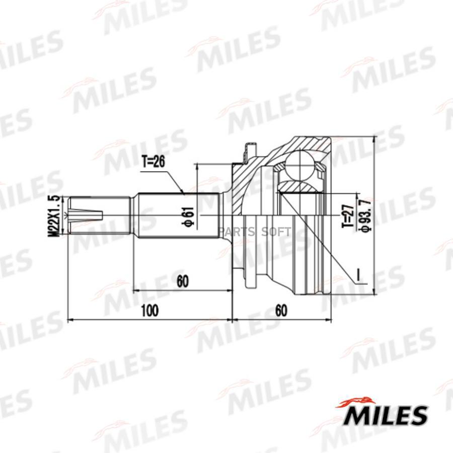 MILES GA20670 ШРУС наружный TOYOTA RAV4 A30/MARK X 2.0VVTI-2.4VVTI 05-12 (GSP 859245) GA20
MILES GA20670 ШРУС наружный TOYOTA RAV4 A30/MARK X 2.0VVTI-2.4VVTI 05-12 (GSP 859245) GA20