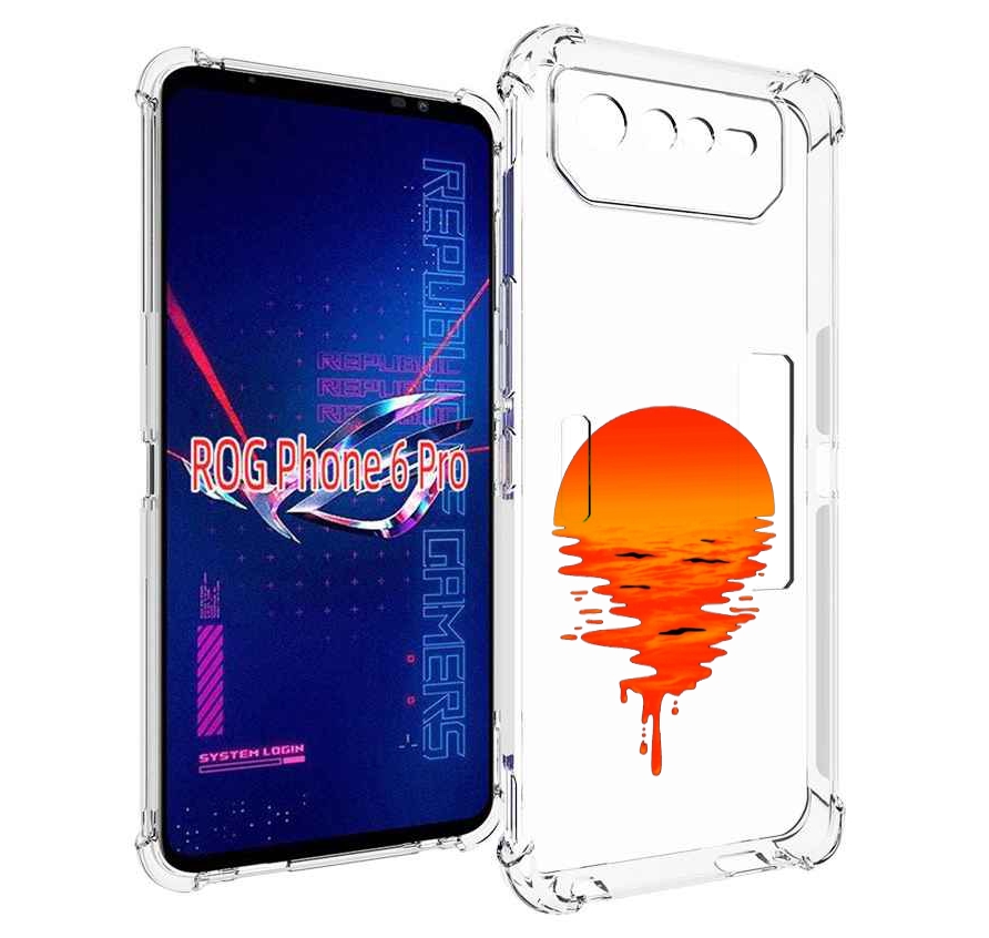 Чехол MyPads оранжевый закат на воде для Asus ROG Phone 6 Pro, Прозрачный, Tocco 
Чехол MyPads оранжевый закат на воде для Asus ROG Phone 6 Pro, Прозрачный, Tocco
