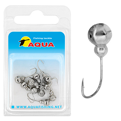 фото Мормышка вольфрам. aqua "граненый муравей с отверстием", 10шт., d 5,0, крючок №10, никель