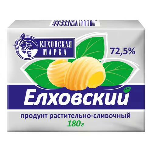 Спред растительно-сливочный Елховская Марка 72,5% 180 г 
Спред растительно-сливочный Елховская Марка 72,5% 180 г