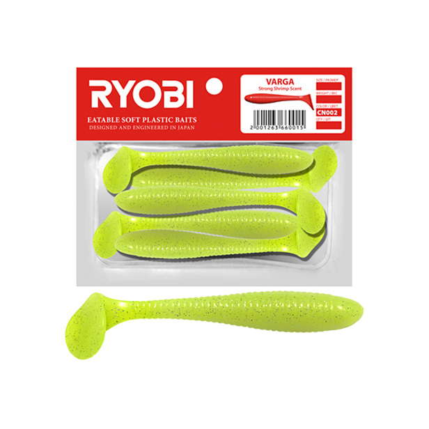 Мягкая силиконовая приманка риппер Ryobi VARGA (75mm), CN002 (moon light), 5 шт., Зеленый, Varga
Мягкая силиконовая приманка риппер Ryobi VARGA (75mm), CN002 (moon light), 5 шт., Зеленый, Varga