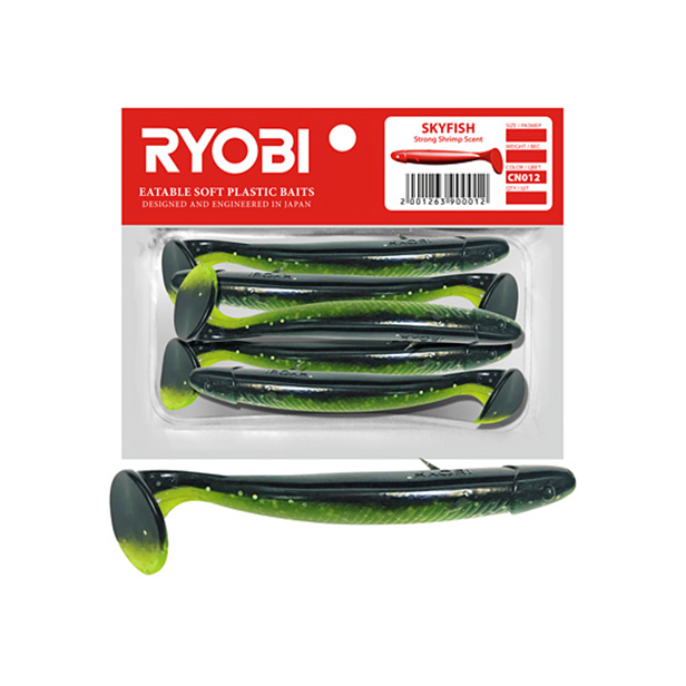 Мягкая силиконовая приманка риппер Ryobi SKYFISH (88mm), CN012 (fresh kiwi), 5 шт., Зеленый;черный, Skyfish
Мягкая силиконовая приманка риппер Ryobi SKYFISH (88mm), CN012 (fresh kiwi), 5 шт., Зеленый;черный, Skyfish