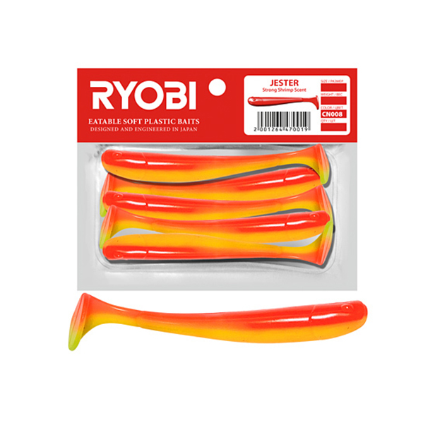 Мягкая силиконовая приманка риппер Ryobi JESTER (51mm), CN008 (jungle cock), 8 шт., Красный;желтый, Jester
Мягкая силиконовая приманка риппер Ryobi JESTER (51mm), CN008 (jungle cock), 8 шт., Красный;желтый, Jester