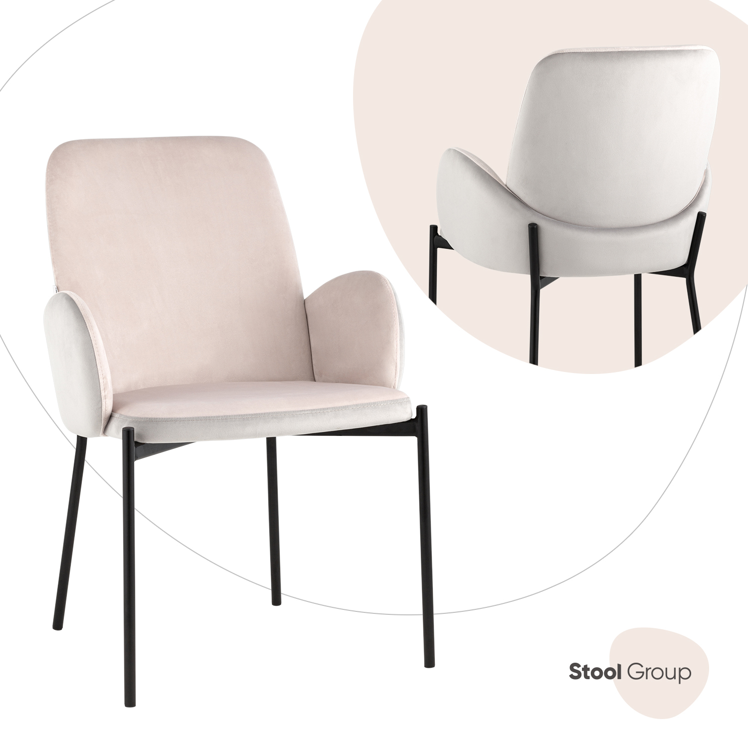 Стул для кухни Stool Group Дивора велюр светло-розовый со светло-серой спинкой, Дивора
Стул для кухни Stool Group Дивора велюр светло-розовый со светло-серой спинкой, Дивора